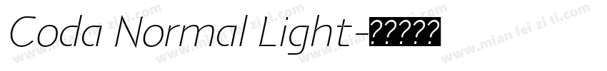 Coda Normal Light字体转换